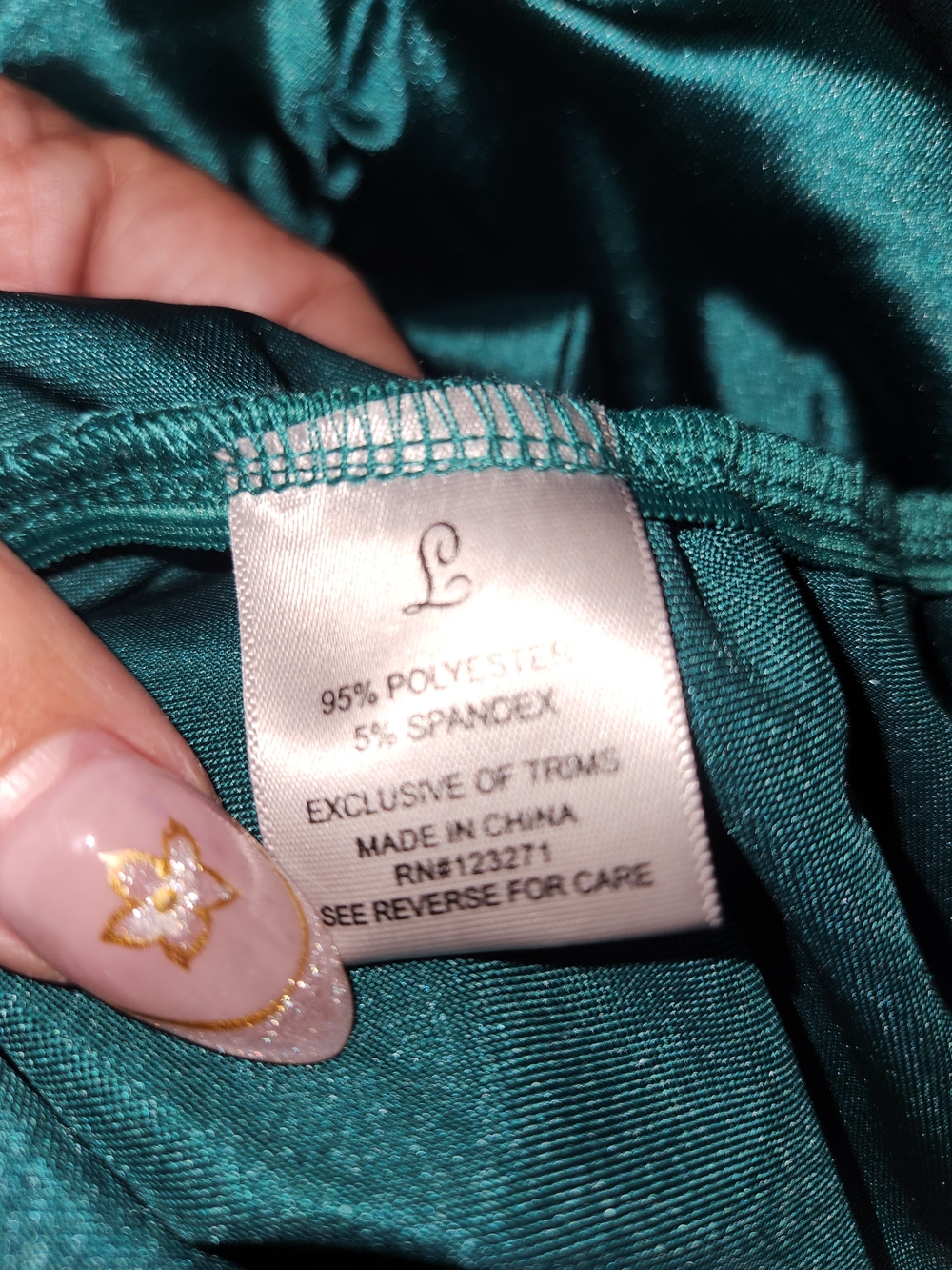 Justice Emerald Satin Asymmetrical Ruched Slip Dress - Picture 4 of 4